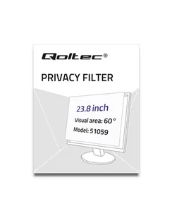 Qoltec Filtr prywatyzujący RODO | 23.8" | 16:9 - Filtry prywatyzujące - miniaturka - grafika 5