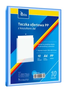 Teczka ofertowa PP 10 koszulek. A4 niebieska - Koszulki na dokumenty - miniaturka - grafika 1