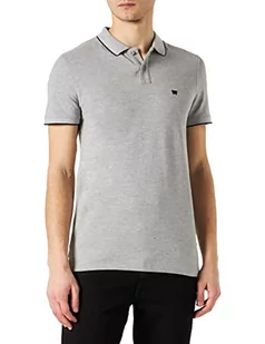 Wrangler Męska koszulka polo, Mid Grey Melee, rozmiar M, Mid Grey Melee., M - Koszulki męskie - miniaturka - grafika 1