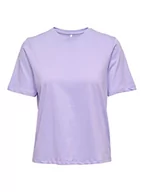 Koszulki i topy damskie - ONLY Women's ONLMAY S/S O-Neck REG TOP Box JRS, T-shirt, fioletowy róż, M, Purple Rose, M - miniaturka - grafika 1