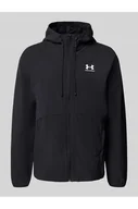 Kurtki i kamizelki sportowe męskie - Wiatrówka o kroju regular fit z nadrukiem z logo - Under Armour - miniaturka - grafika 1