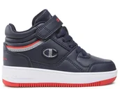 Buty dla chłopców - Buty dziecięce Champion S32404BS518 REBOUND VINTAGE MID B GS Niebieskie - miniaturka - grafika 1
