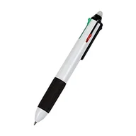 Etui do tabletów - WEDO 2564400 256226 długopis czterokolorowy (z mechanizmem przesuwnym i czterema wymiennymi krótkimi wkładami DIN w etui) chrom/czarny/czerwony/niebieski/zielony, tylko długopis - miniaturka - grafika 1