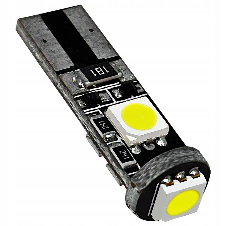 Mocna Żarówka W5W 3 LED T10 Żarówki Postojowe Postojówki B201