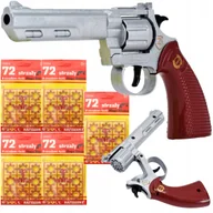 Zabawki militarne - PISTOLET NA SPŁONKĘ KAPISZONY GRATIS 10x720szt METALOWY REWOLWER DLA DZIECI - miniaturka - grafika 1