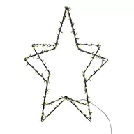 Ozdoby bożonarodzeniowe - Shumee Dekoracja świąteczna  Dekoracja ogrodowa LED gwiazda 80 cm czarna KERSILO 294897 - miniaturka - grafika 1