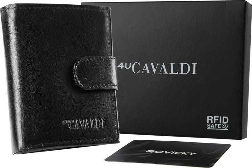 4U Cavaldi Skórzany portfel męski średnich rozmiarów z systemem RFID - 4U Cavaldi NoSize