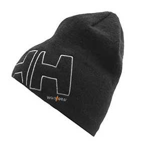Czapki damskie - Helly Hansen Helly-Hansen czapka z mikropolaru z logo HH WW Beanie 79830 czarna HH-WW_B - grafika 1