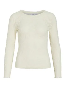 Vila Koszulka "Vizirp" w kolorze kremowym - Swetry damskie - miniaturka - grafika 1