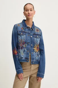Desigual kurtka jeansowa dziecięca ATENAS damska kolor niebieski przejściowa 24WWED18 - Kurtki damskie - miniaturka - grafika 1