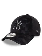 Czapki męskie - New Era Czapka z daszkiem New York Yankees Tonal Check 9Forty 60595442 Czarny - miniaturka - grafika 1