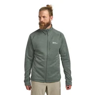 Bluzy męskie - Męska bluza Jack Wolfskin TAIGA FZ M slate green - S - miniaturka - grafika 1