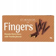 Ciastka - CORNELLIS Fingers Kruche Paluszki w Ciemnej Czekoladzie Przekąska 100 G - miniaturka - grafika 1