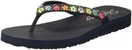 Klapki i japonki damskie - Skechers Damskie japonki Meditation-Daisy Delight, niebieski - niebieski Navy - 36 EU - miniaturka - grafika 1