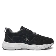 Sneakersy męskie - Sneakersy Calvin Klein Jeans Retro Tennis Low Mg Mix Media YM0YM01171 Czarny - miniaturka - grafika 1