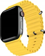 Akcesoria do smartwatchy - Hello Case Pasek do Apple watch 1 2 3 4 5 6 7 8 9 SE 42 / 44 / 45 / 49 mm Żółty - miniaturka - grafika 1