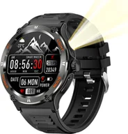 Smartwatch - INF Smartwatch z funkcją monitorowania aktywności, tętna i snu Czarny - miniaturka - grafika 1