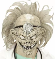 Dodatki do strojów karnawałowych - Maska Zombie Doktor z włosami - 1 szt. - miniaturka - grafika 1