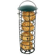 Klatki i wyposażenie dla ptaków - Metalowy karmnik w zestawie z ptasimi pyzami pokarm dla ptaków - miniaturka - grafika 1