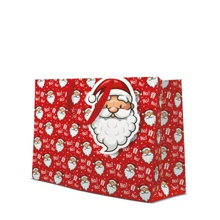 Torba Prezentowa Ho Ho Ho Mikołaj 33,5X26,5 - Opakowania i torebki na prezenty - miniaturka - grafika 1