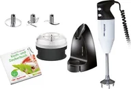 Blendery ręczne - Blender Unold Unold ESGE Magic Wand M 180 Anniversary, Edition Petticoat, hand blender white/black, 180 watts - miniaturka - grafika 1