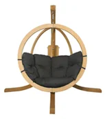 Fotele ogrodowe wiszące - Elior Grafitowy fotel wiszący ogrodowy M7-W08 - miniaturka - grafika 1