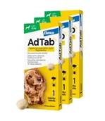 Artykuły przeciw pasożytom - ELANCO 3xAdTab 450mg tabletki na pchły i kleszcze dla psów >11 - 22 kg - miniaturka - grafika 1