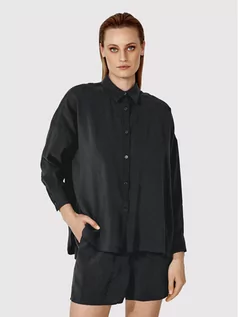 Koszule damskie - Simple Koszula SI22-KOD004 Czarny Regular Fit - grafika 1