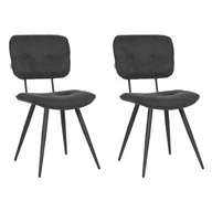 Krzesła - LABEL51 Krzesła stołowe Lux, 2 szt., 49x60x87 cm, antracytowe - miniaturka - grafika 1