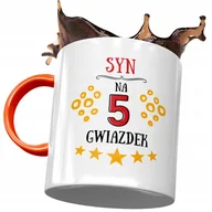 Kubki - Kubek Pomarańczowy Dla Syna Synusia na Prezent z Nadrukiem ze Zdjęciem + Opakowanie na prezent (wzór 04) - miniaturka - grafika 1