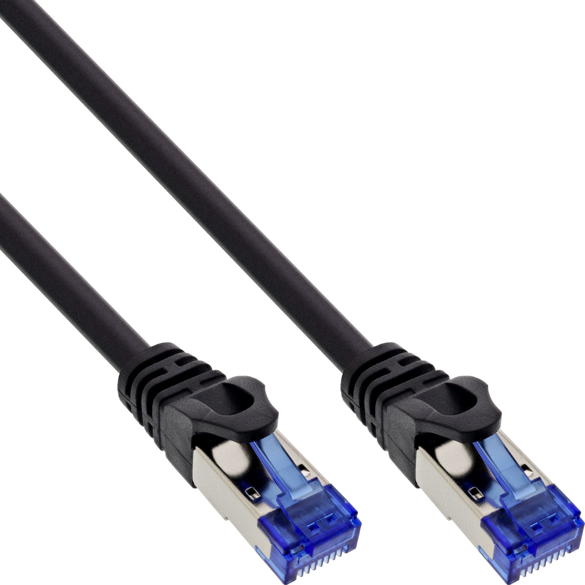 InLine InLine® Patch cable armoured, U/FTP, Cat.6A, black, 0.3m