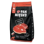 Sucha karma dla psów - Pan Mięsko Sucha Karma Dla Psa Wołowina Z Koziną 9kg Chrupki Rozmiar XS - miniaturka - grafika 1