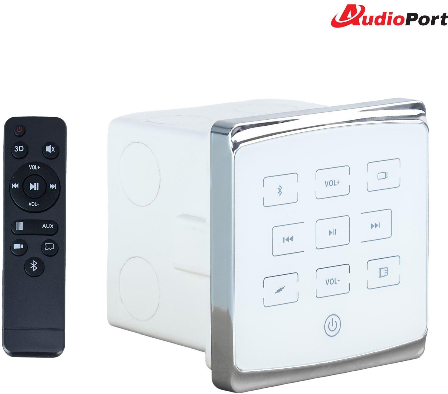 AudioPort Panel Smart Audio wzmacniacz bluetooth AKI1 biały one size