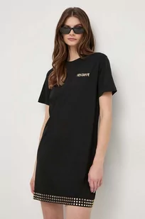 Patrizia Pepe sukienka bawełniana kolor czarny mini oversize - Sukienki - miniaturka - grafika 1