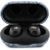 Słuchawki - Guess słuchawki Bluetooth GUTWSP4EGB TWS + stacja dokująca ENC niebieski/blue 4G Metal - miniaturka - grafika 1