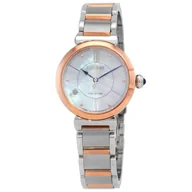 Zegarki damskie - Citizen Series L Eco-Drive EM1074-82D Damski dwukolorowy zegarek z perłową tarczą - miniaturka - grafika 1