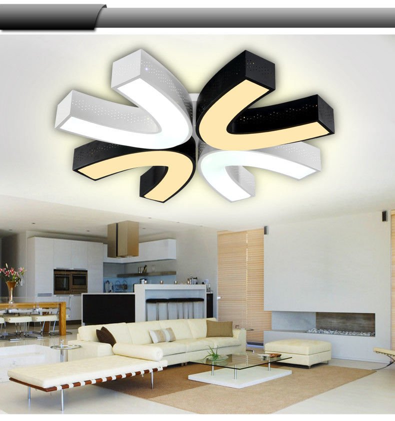 Lampa sufitowa LED 2037-61 cm z pilotem 3 tryby akrylowy klosz