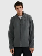 Bluzy męskie - 4F Polar regular ze stójką męski - szary XXL - miniaturka - grafika 1