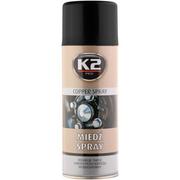 Kosmetyki samochodowe - K2 Miedź Spray 400ml: Wysokotemperaturowy, szybkoschnący smar miedziowy W122 - miniaturka - grafika 1