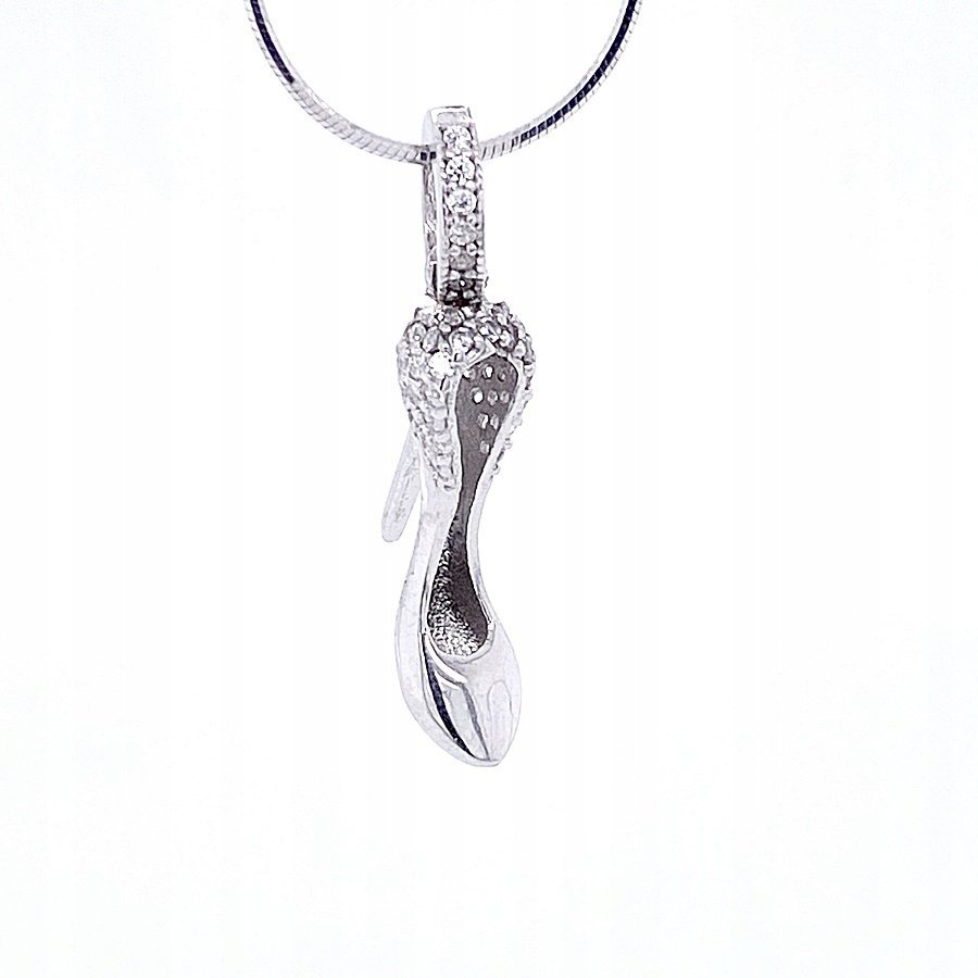 Zawieszka srebrna pr. 925 PANTOFELEK z cyrkoniami
