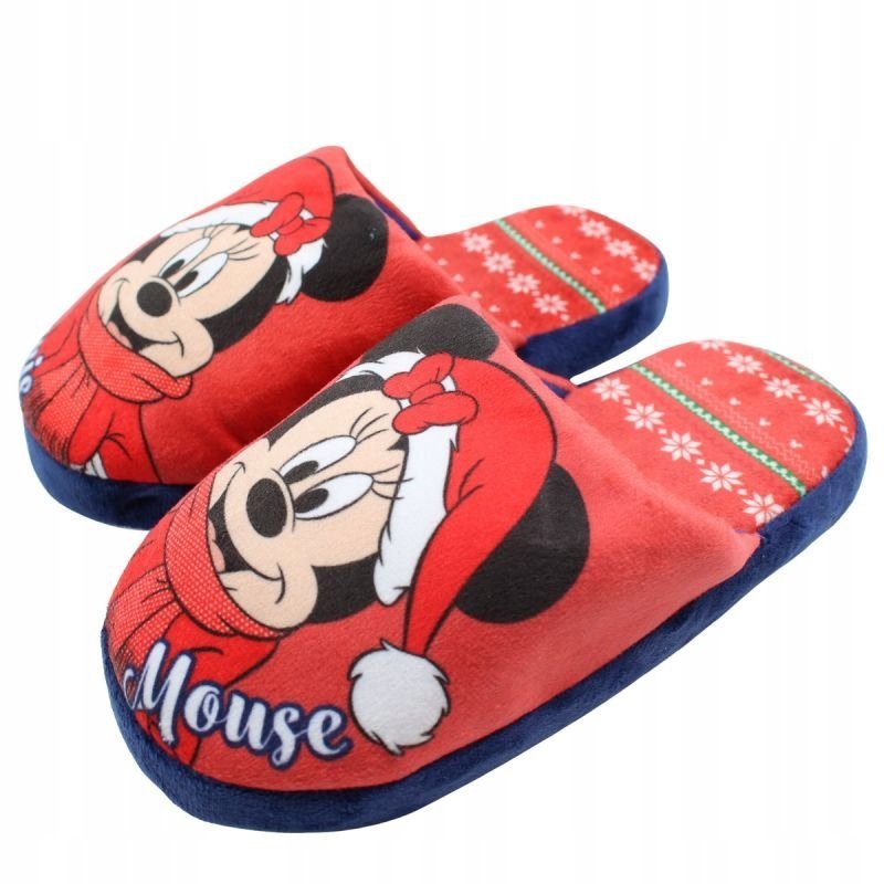 KAPCIE DZIECIĘCE MINNIE MOUSE Z NADRUKIEM I CIEPŁYM MATERIAŁEM 28 6DA