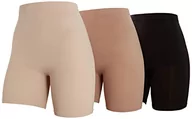 Spodenki damskie - VERO MODA Damskie szorty modelujące, naturalny/opakowanie: czarny/księżycowy/naturalny, S-M - miniaturka - grafika 1