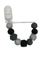 Smoczki uspokajające - Baby 01440 Zawieszka Do Smoczka Kryształ Black/Grey - miniaturka - grafika 1