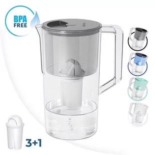 Wessper Aquaclassic Dzbanek Filtrujący Wodę 2,5L Szary + 3X Filtr Wody - Dzbanki filtrujące Wessper Aquaclassic Dzbanek Filtrujący Wodę 2,5L Szary + 3X Filtr Wody - Dzbanki filtrujące - miniaturka - grafika 1