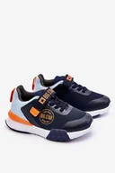 Moda i Uroda OUTLET - Niskie Dziecięce Buty Sportowe Memory Foam System Big Star LL374215 Granatowe-31 - miniaturka - grafika 1