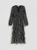 Sukienki - Reserved - Sukienka maxi w groszki - wielobarwny - miniaturka - grafika 1