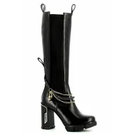 Kozaki damskie - Czarne kozaki na obcasie CARINII - Carinii - miniaturka - grafika 1