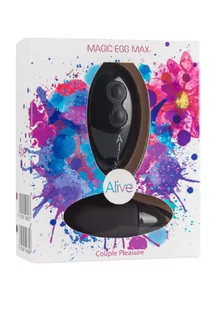 Adrien Lastic Wibrator - Magic Egg Max Remote control. Func:10.Black. AAA - Wibratory i masażery - miniaturka - grafika 2