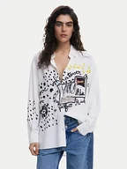 Koszule damskie - Desigual Koszula Persefone 25SWCW41 Biały Loose Fit - miniaturka - grafika 1