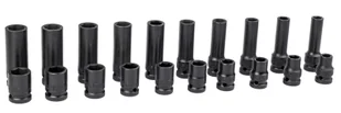 SZEŚCIOKĄTNE NASADKI UDAROWE 1/2" 10-19mm 20el - Nasadki do elektronarzędzi - miniaturka - grafika 2